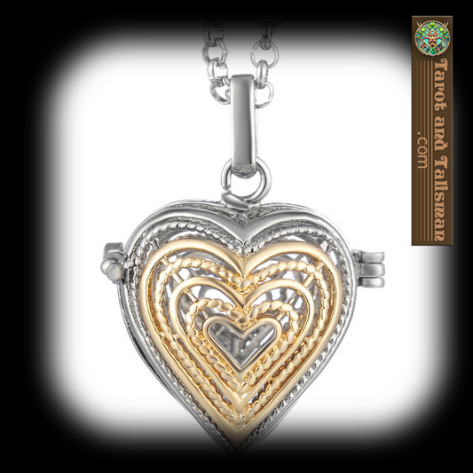 Harmony Locket Angel Ball (Llamadores de Ángeles) - Two Tone Heart