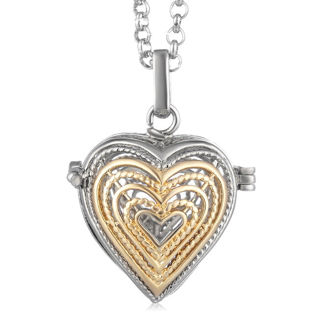 Harmony Locket Angel Ball (Llamadores de Ángeles) - Two Tone Heart